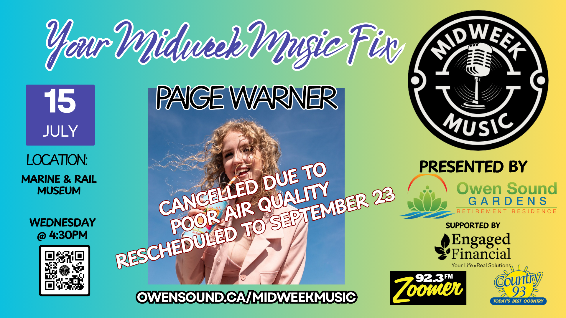 Event image Mid Week Music hosts Paige Warner at The Marine and Rail Museum