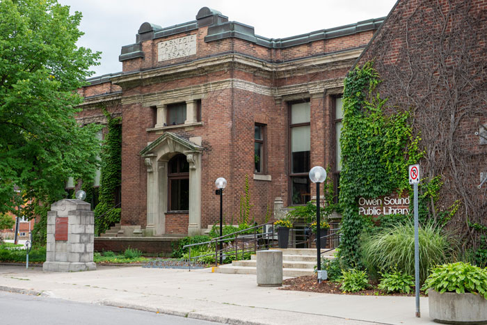 outside shot of the library