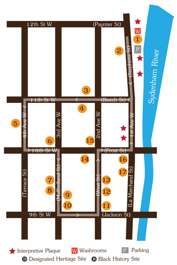 west side tour map